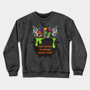 Funny Halloween Vegan Witch Stew Crewneck Sweatshirt